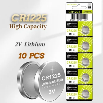 Nové 10PCS CR1225 DL1225 ER1225GP 3V Lítiové Batérie Tlačidlo Batérie Kľúča Vozidla CR 1225 gombíkovú Batériu na Hodinky Hračky